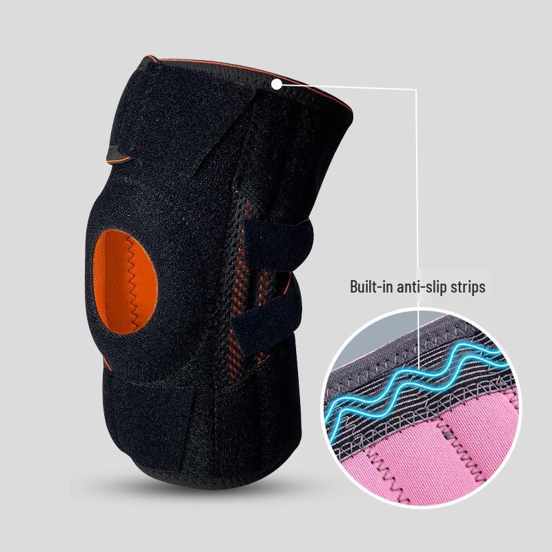 Enhanced Shock-Absorbing Knee Pad with Compression Straps