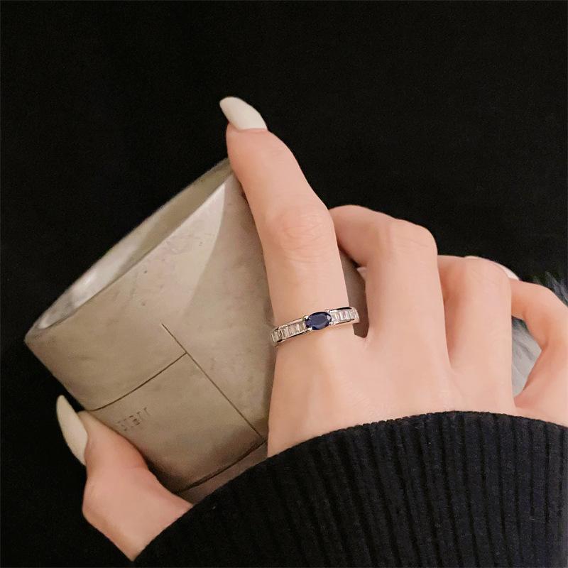 Retro Court Style Open Ring, Colorful Treasure, High-End Sense, Fashion Niche Design Sense, Medieval Ring, Index Finger Ring