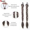 Synthetic Braided Ponytail Hair Extension with Rubber Band Natural Hair Pieces Braids Wig for Women Daily Wear Hair Accessories