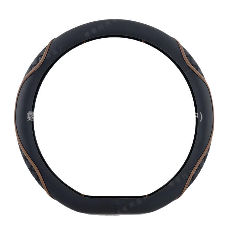 Universal Four Seasons Peach Wood Steering Wheel Cover Warm Beige