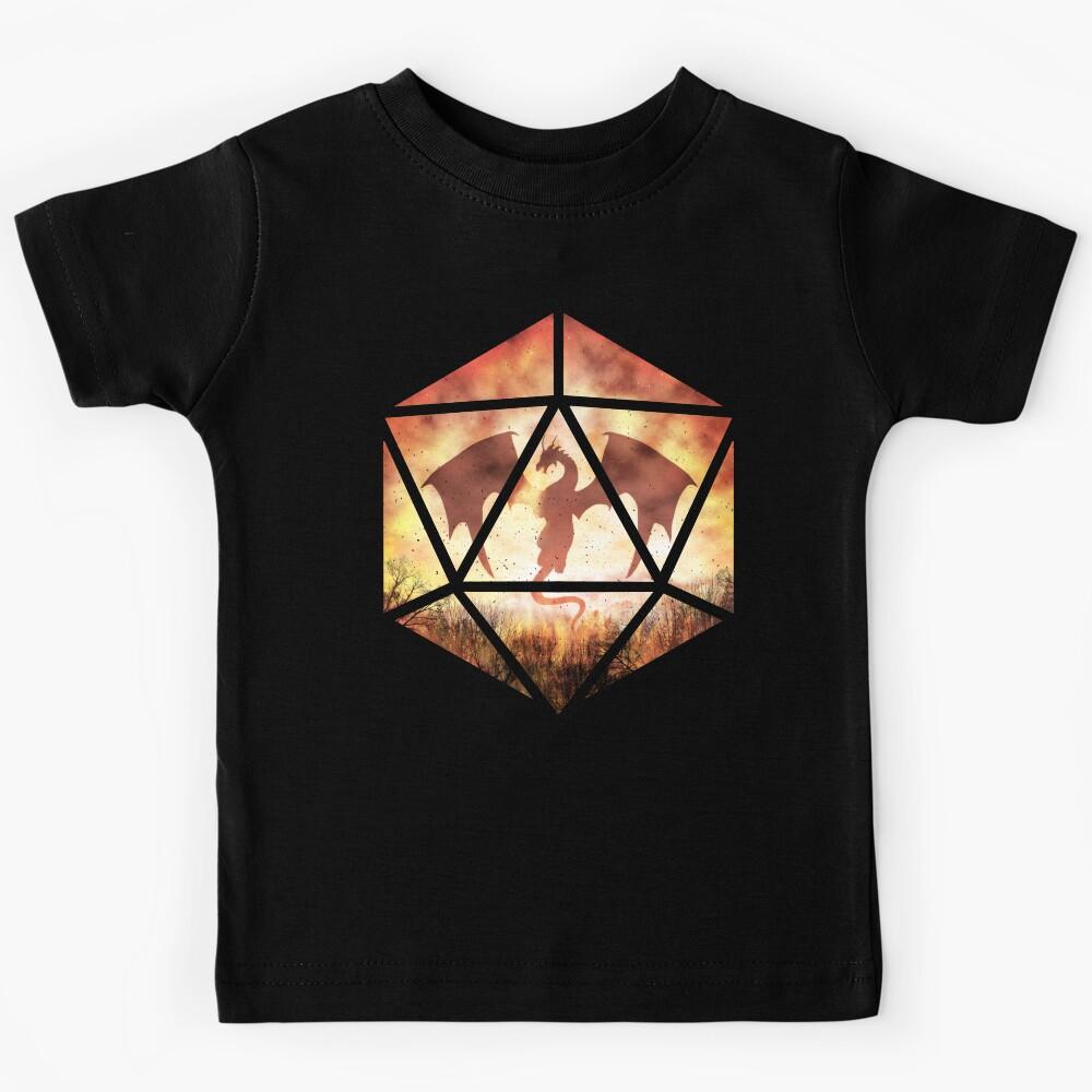 Fire Dragon D20 Kids T-Shirt 130