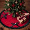 Ruffled Edge Christmas Tree Skirt 48cm Large Size Holiday Tree Carpet  Fireplace Decor