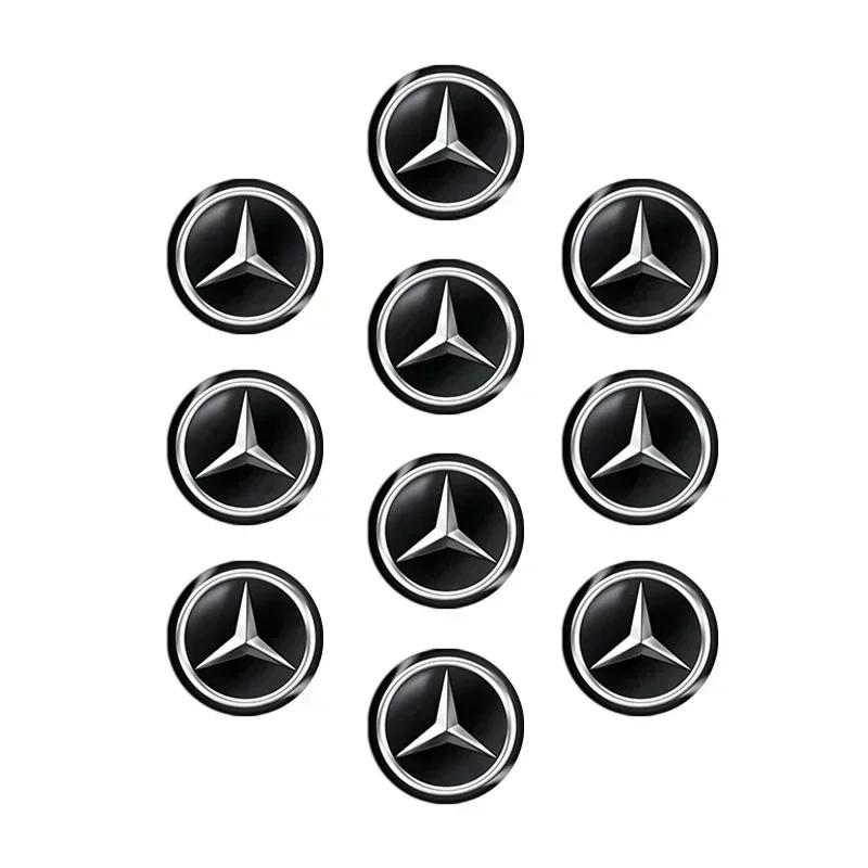 14mm Car Key Badge Emblem Replacement Car Key Stickers For Mercedes Benz A B C E S Class GLA GLC CLA GLK GLE W204 W203 W212 W176