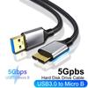 USB3.0 Type A To Micro B External Hard Drive Disk Cable 5Gbps Fast Data Sync Cord Micro B USB3.0 HDD Cable for Samsung Toshiba