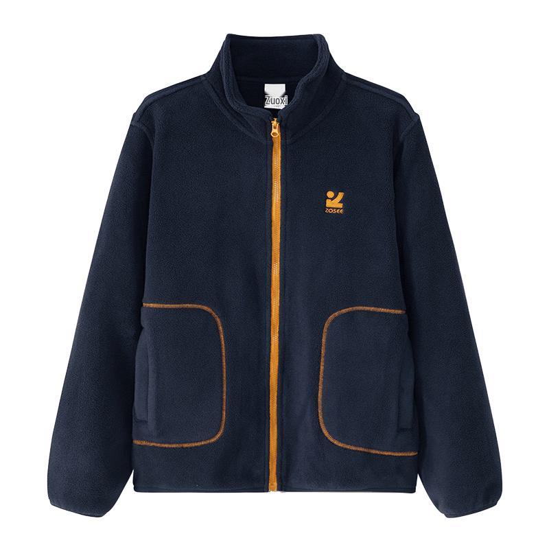 Boys' Lightweight Anti-static Color-block Fleece Jacket