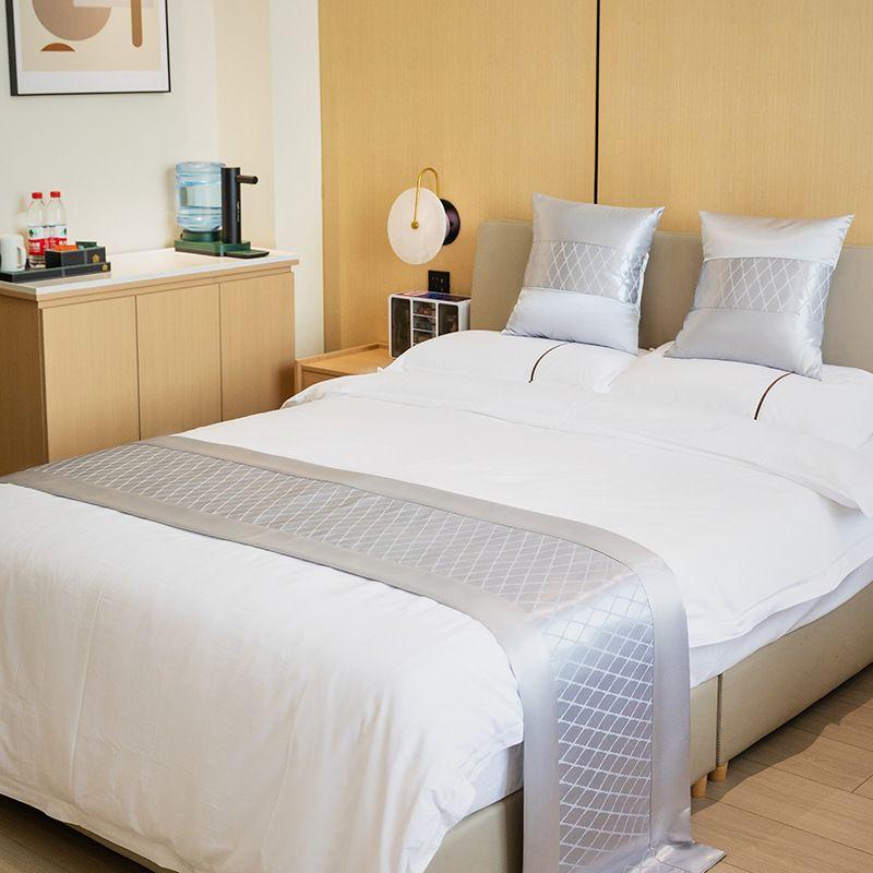 1 Stück Hotel Ferienwohnung Bettfahne Bettwäsche Leichter Luxus Einfarbig Bettende Handtuch Weich und Bequem Multifunktionales Staubdichtes Tuch Bettläufer