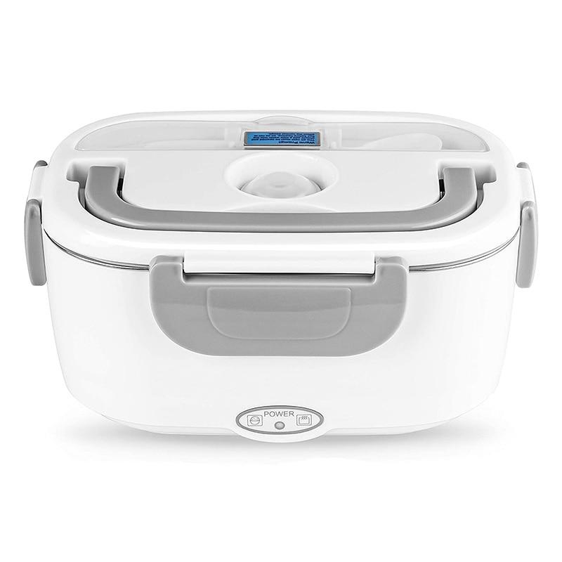

220V Electric Lunch Box Portable Heated Warm Containers Home Office Bento Box Bento Box Adult Tableware Bags | Lunch Boxes (Grey)