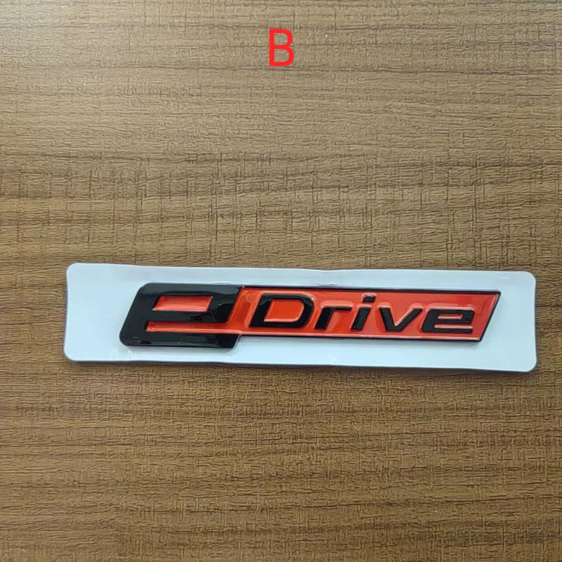 3D ABS Chrom Schwarz E Drive Logo Edrive Emblem Auto Kofferraum Abzeichen Aufkleber für i3 i4 i5 i7 530e 530 G30 Edrive Aufkleber Zubehör