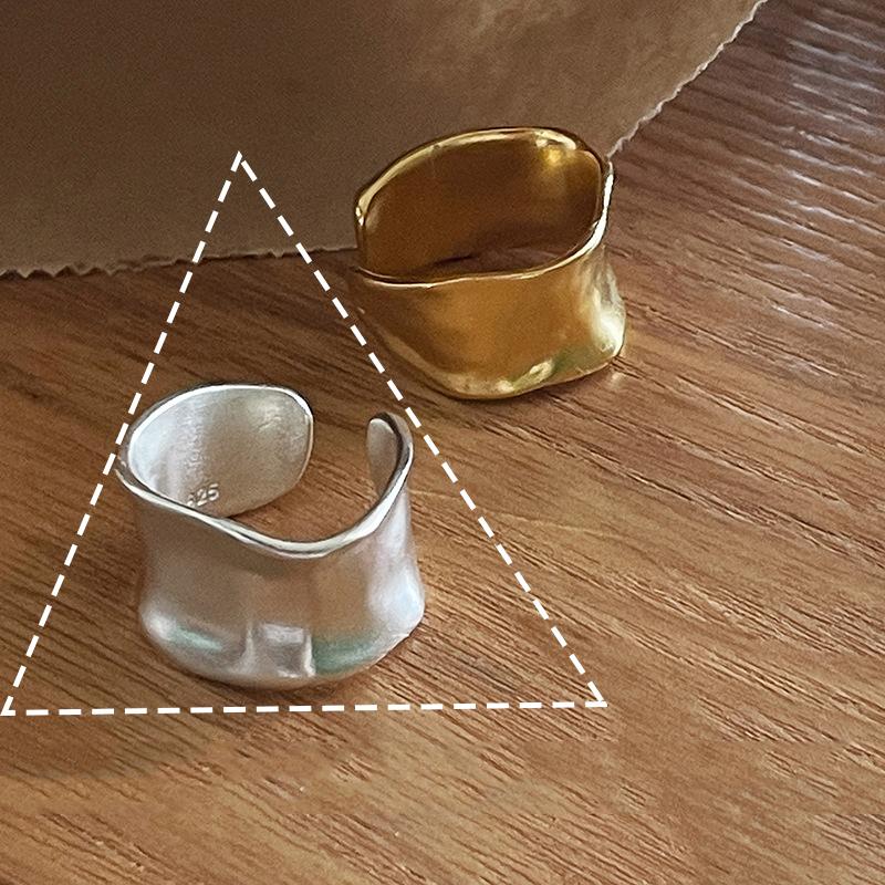 925 Sterling Silver Rings For Women Men Fine Jewelry Finger Adjustable Open Vintage Chain Ring For Party Birthday Gift