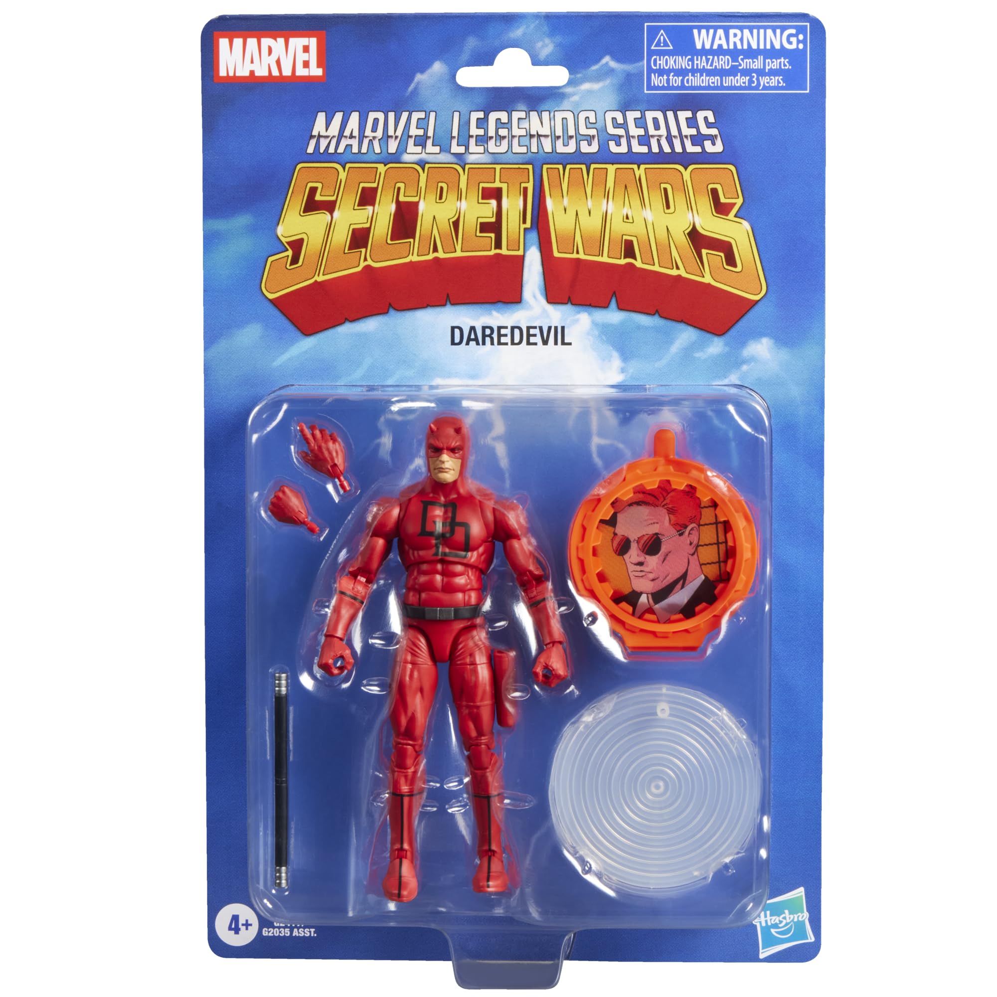 Hasbro Marvel Legends Series Daredevil Retro Action Figure G2417 6-Inch with Shield Marvel Comics Secret Wars