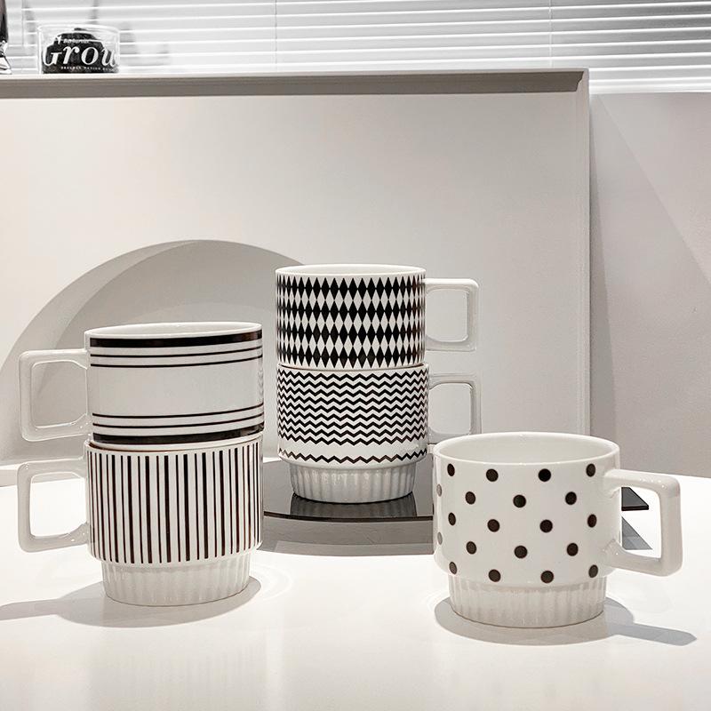 Hepburn Style Mug Ceramic Water Cup Office Female Design Sense Niche Cup Creative Boys And Girls Coffee Cup