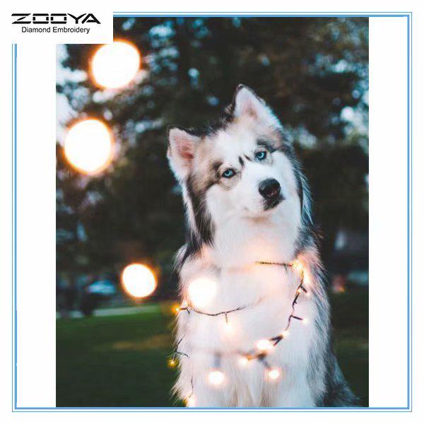 

ZOOYA 5D Алмазная картина Вышивка Полный дрель Алмазная мозаика Животное Собака Вышивка крестом Домашний декор