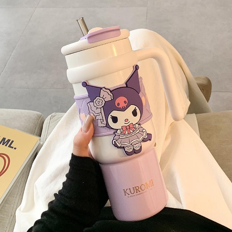 XW Sanrio Thermal Bottle Coffee Mug 520ml 900ml Hello Kitty Thermos Cup Keep Cold Portable 316 Stainless Steel Vacuum Flasks