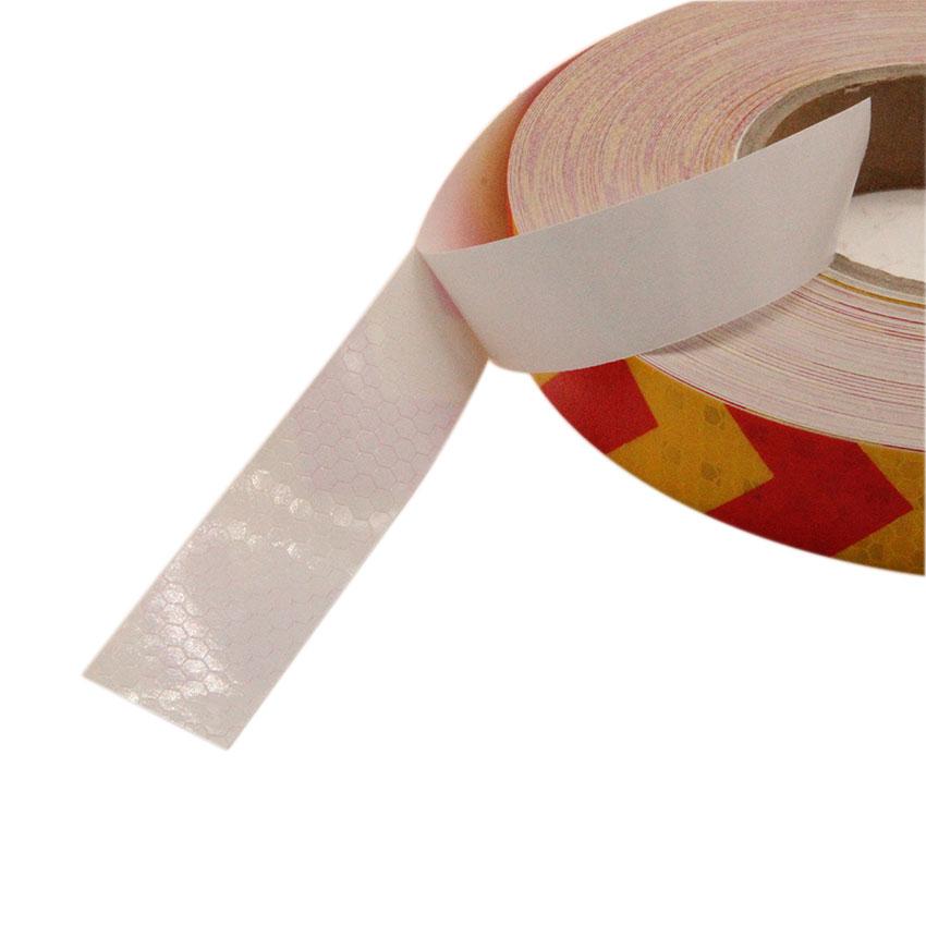 1inch*17FT Arrow Bicyle Reflective Stickers Yellow Red Waterproof Safety Tape Self-Adhesive Conspicuity Reflectors Strip For Car