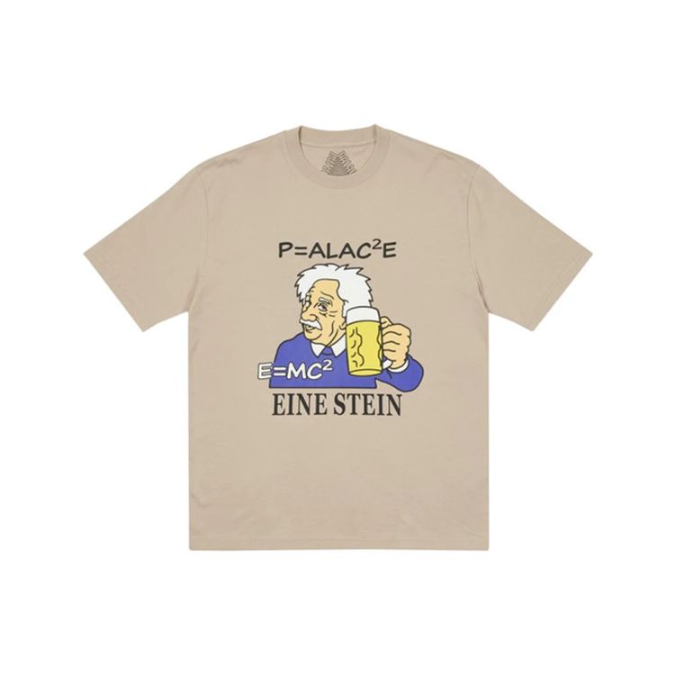 Футболка Palace Eine-Stein с грибами, мужские топы, коричневый P21TS161 L