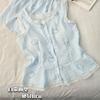 With Chest Pad Vest Shorts Pajamas Women's 1011 New Summer Cloud Cotton Sweet Cartoon Lace Loungewear Set