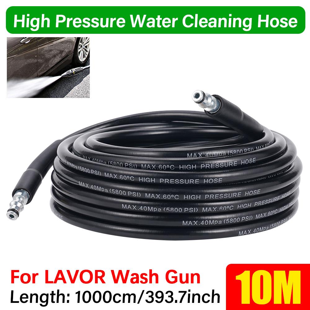 

High Pressure Washer Hose 5800 PSI Durable Extension Tube for Washing Gun Efficient Cleaning 10M Pipe CarWash Hose Portable