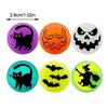 Nietoksyczne 10 sztuk Halloweenowe świecące w ciemności gumowe piłeczki Zabawka dla dzieci na Halloweenowe psikusy lub słodycze Wypełniacz do woreczków z upominkami Halloweenowe upominki na imprezę