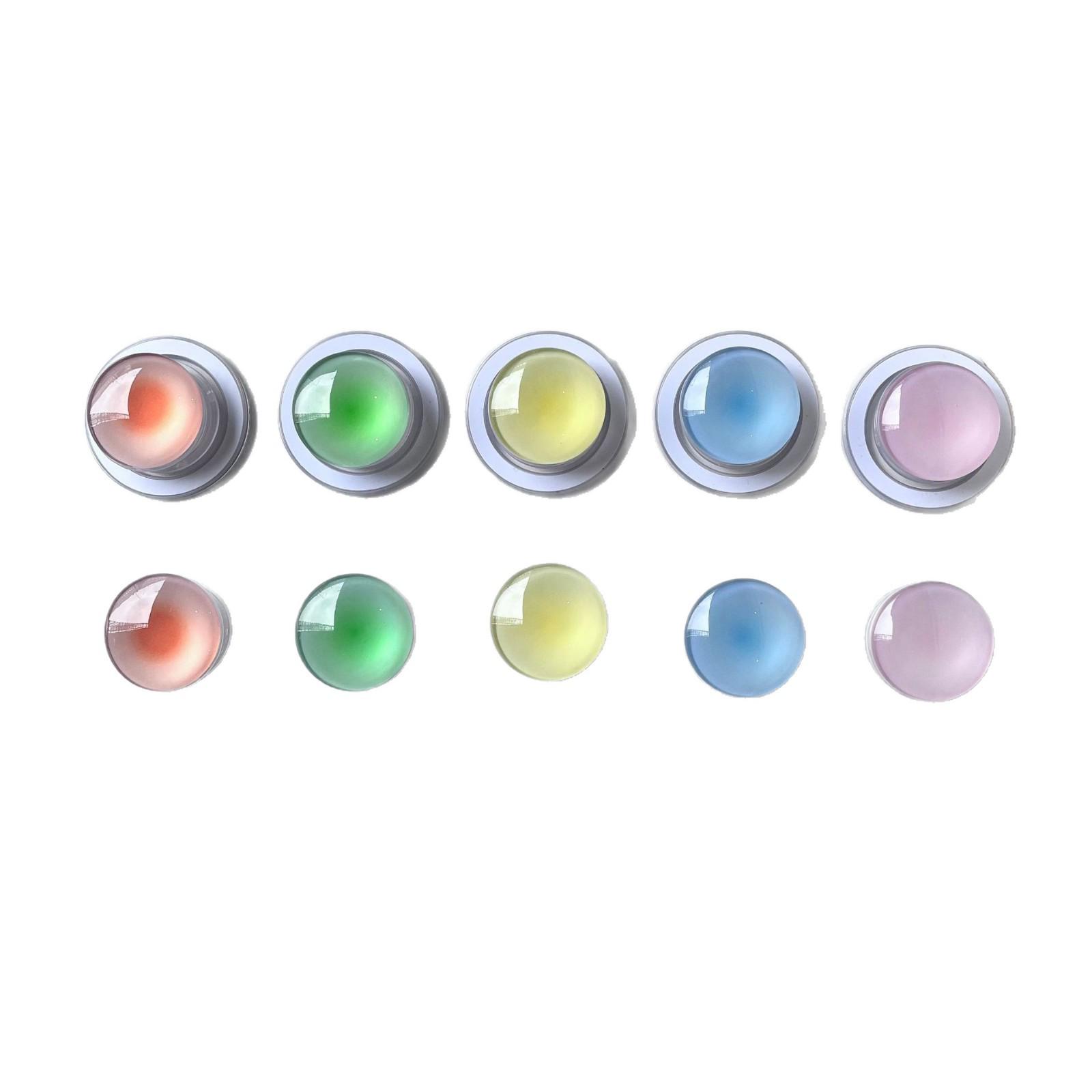 

Gradient Crystal Glass Magnetic Phone Holder - Telescopic MagSafe Desktop Ring, Korean Style Transparent Orange Dots