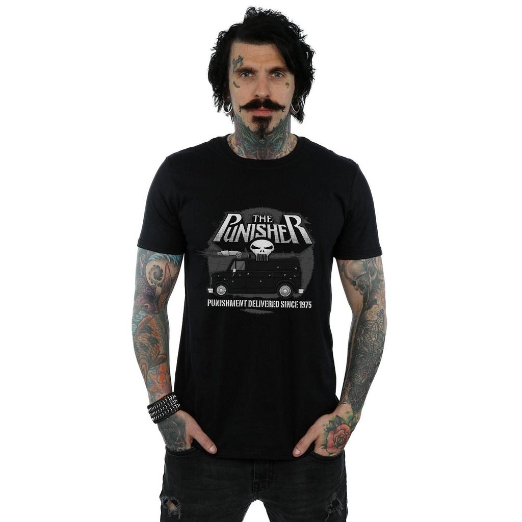 Marvel Mens The Punisher Battle Van T-Shirt