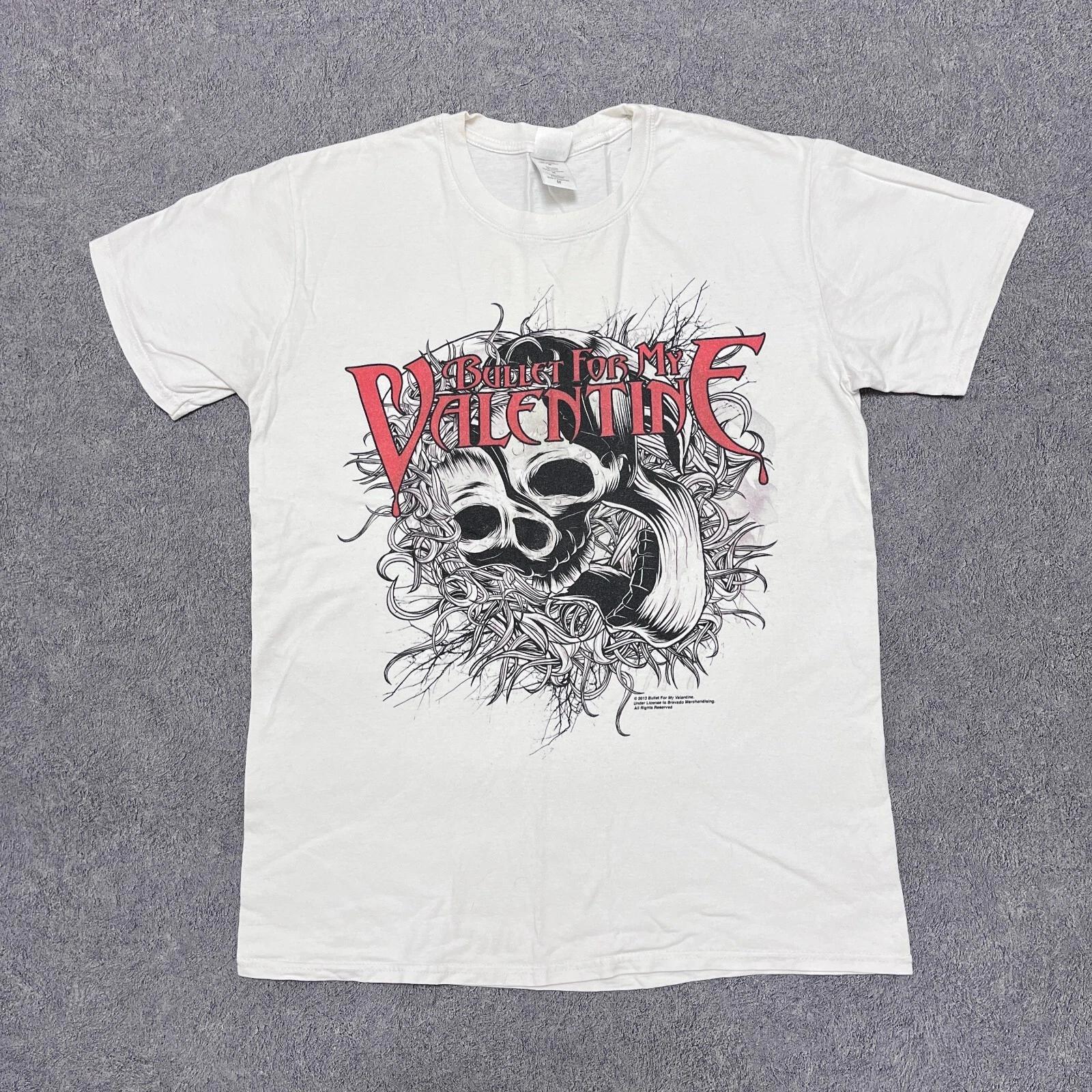 

Bullet for My Valentine Shirt White Concert Metal Band Tee Y2K Avenged Sevenfold 3XL