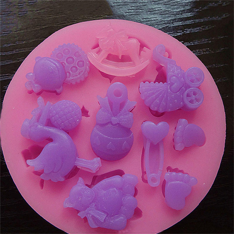Baby Shower Silicone Fondant Cake Mould Mold Chocolate Baking Sugarcraft Decor MEIfang