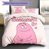 Set Copripiumino Trapuntato con Fantasia Barbapapa Decorazione per la Casa Regalo (1 * copripiumino + 2 * federe senza imbottitura)