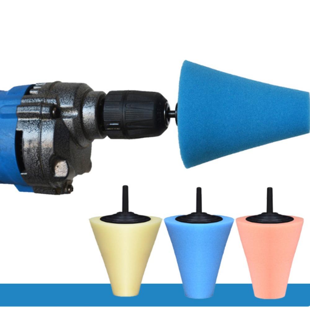 Conical Sponge Buffing Polishing Cone for Automotive Car Tire Hub Care Metal Polish Cleaning Foam Pad Sponge Polish Wheel Tool Tire Chucks 1