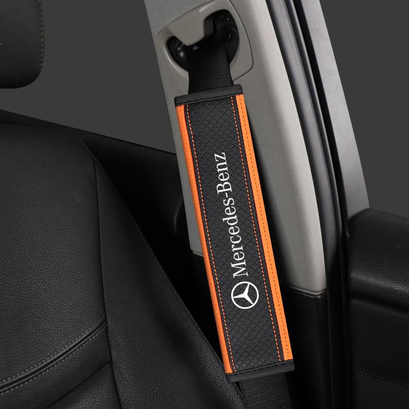 CRI12pcs New High-end Leather Car Seat Belt Cover Shoulder Pad Neck Protection For Mercedes Benz CLC Class W204 W203 W205 W463 W176