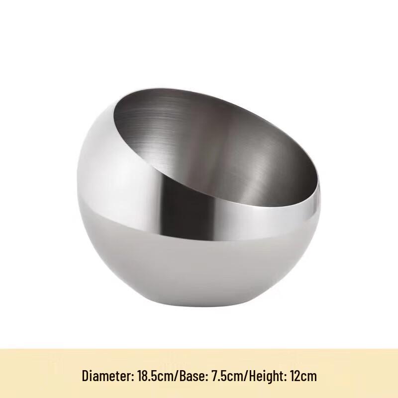 304 Stainless Steel Slanted Serving Bowl