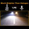 F2CSP H1/H3/H4/H7/H11 Auto-LED-Scheinwerfer, Dekodierungsscheinwerfer, nah und fern, integrierte Scheinwerfer, 3000 K-25000 K, 1 Paar