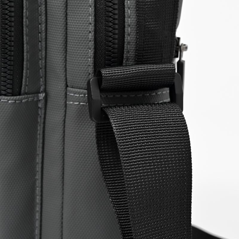 Men's Crossbody Bag Lightweight Oxford Small Square Bag Business Commuter Multi-Layer Shoulder Bag