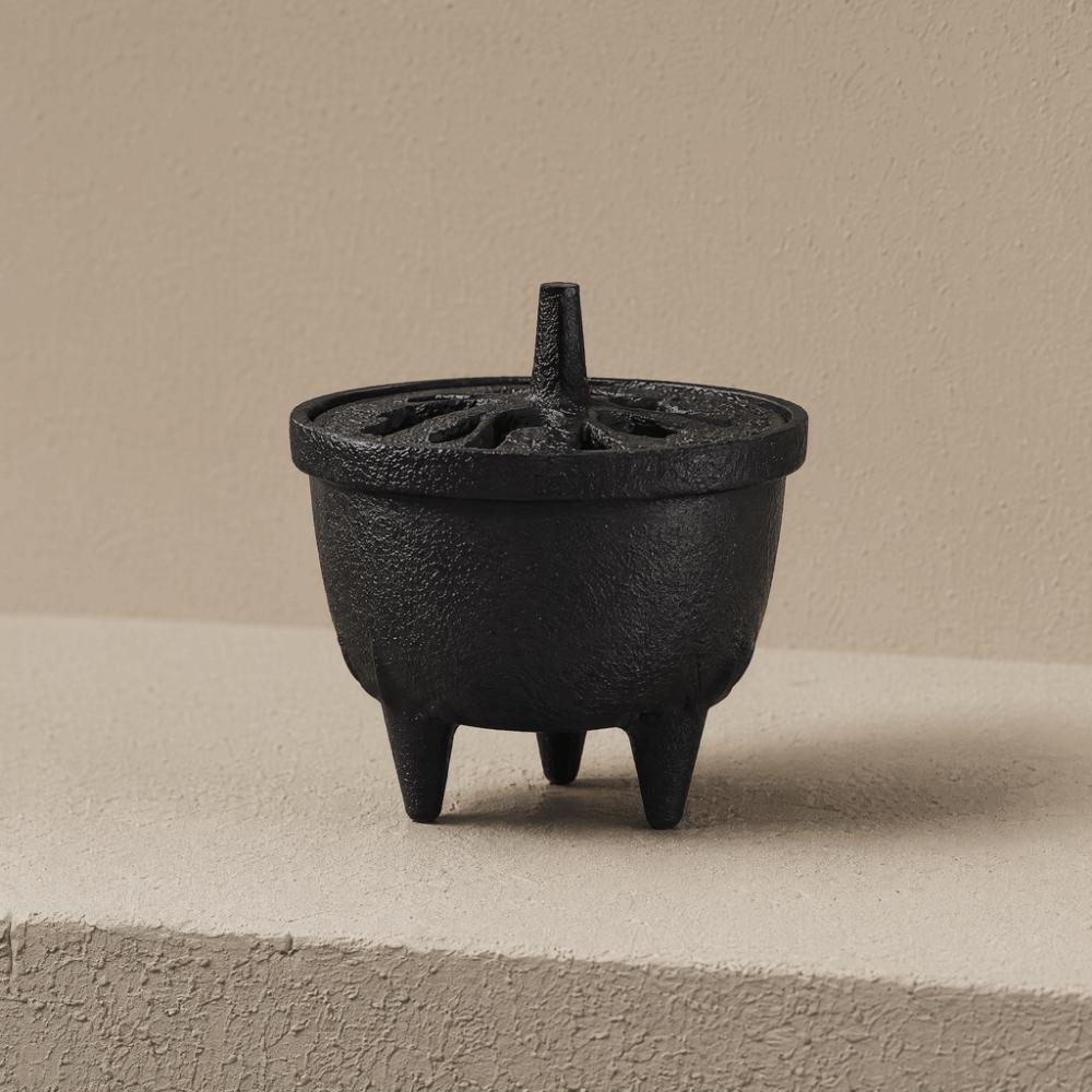 Mini Cast Iron Incense Burner Tripod Heat Resistance Cast Iron Incense Censer  Home Decor