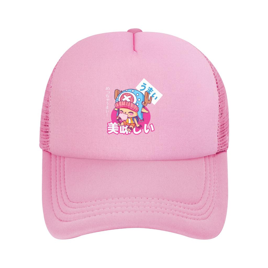 Adult Cute Tony Tony Chopper Trucker Hat Sport Mesh Baseball Caps Polyester onepieces Dad Hat Breathable Sun Hats Summer