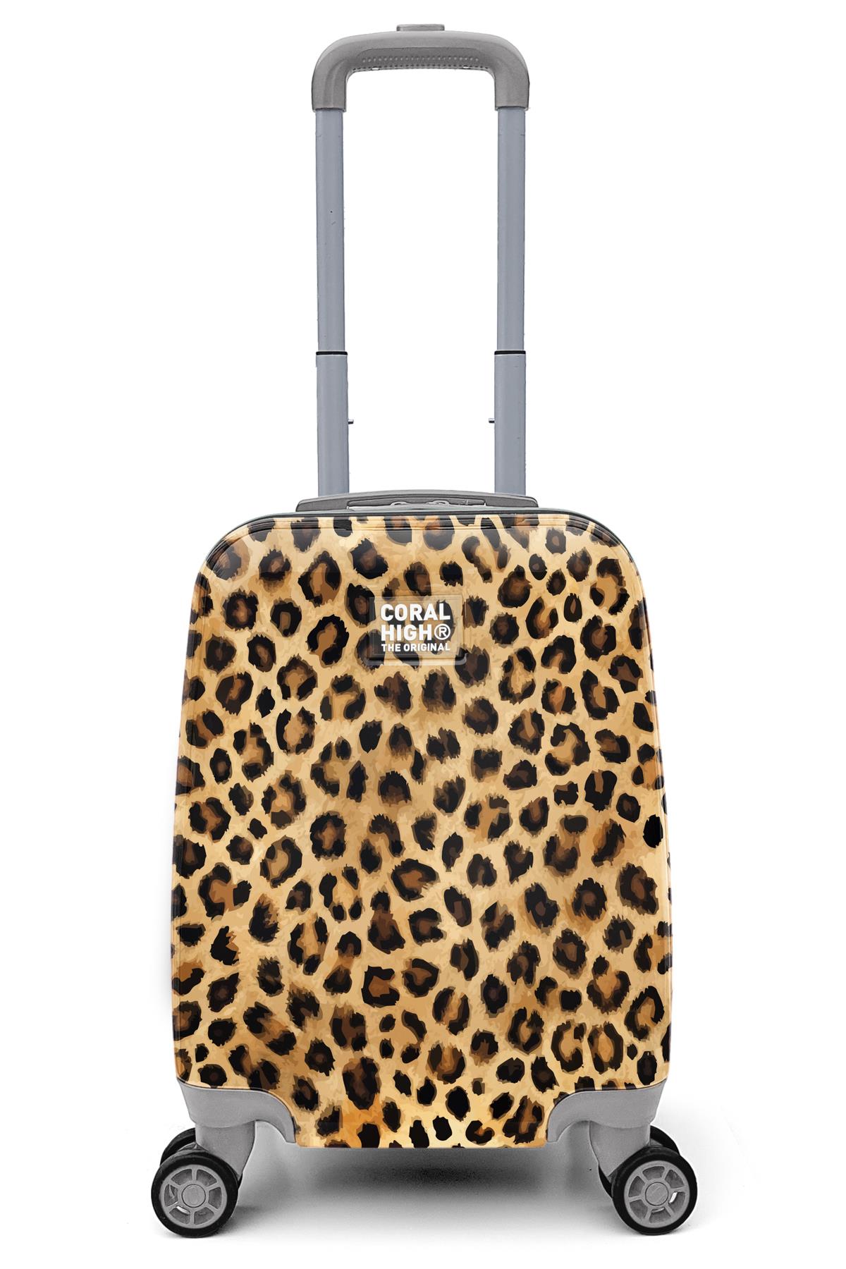 

Coral High Leopard Patterned Mini Cabin Size Suitcase (40cm) 16789