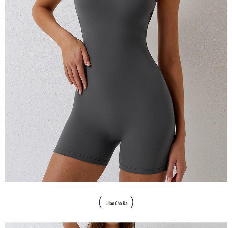 Women's Backless High-Waisted Slimming Yoga Bodysuit with Chest Pads - Stylish for Southeast Asia, European, and American Fashion