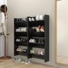 VidaXL Wall-mounted Shoe Cabinets 4 Pcs High-gloss Black 60x18x60 Cm