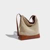 Straw Woven Bag, Bucket Bag, Women's Retro Versatile Hollow Woven Bag, Single Shoulder Bag, Women's High-end Sense, Crossbody Tote Bag