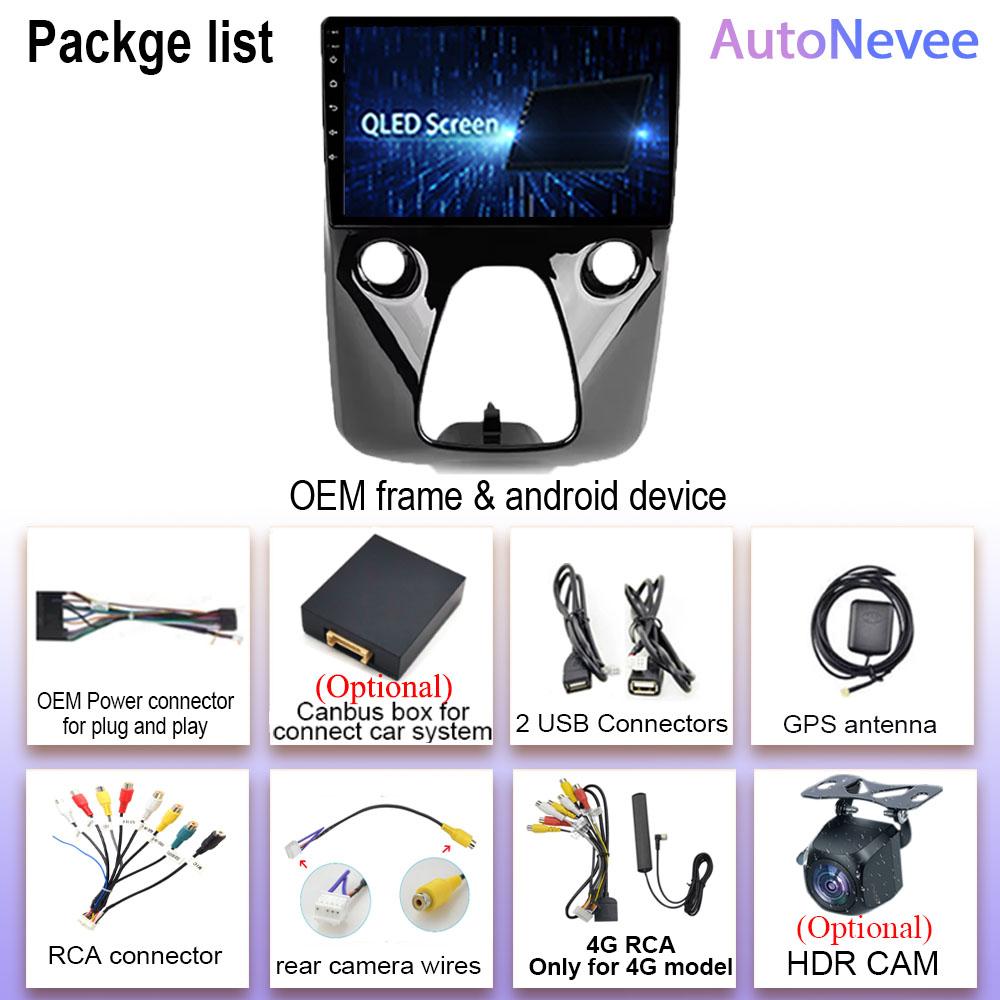 Car Radio For Peugeot 108 For Toyota Aygo B40 2014 - 2021 Android OS Navigation 4G WIFI BT No 2Din DVD GPS CPU Multimedia Player