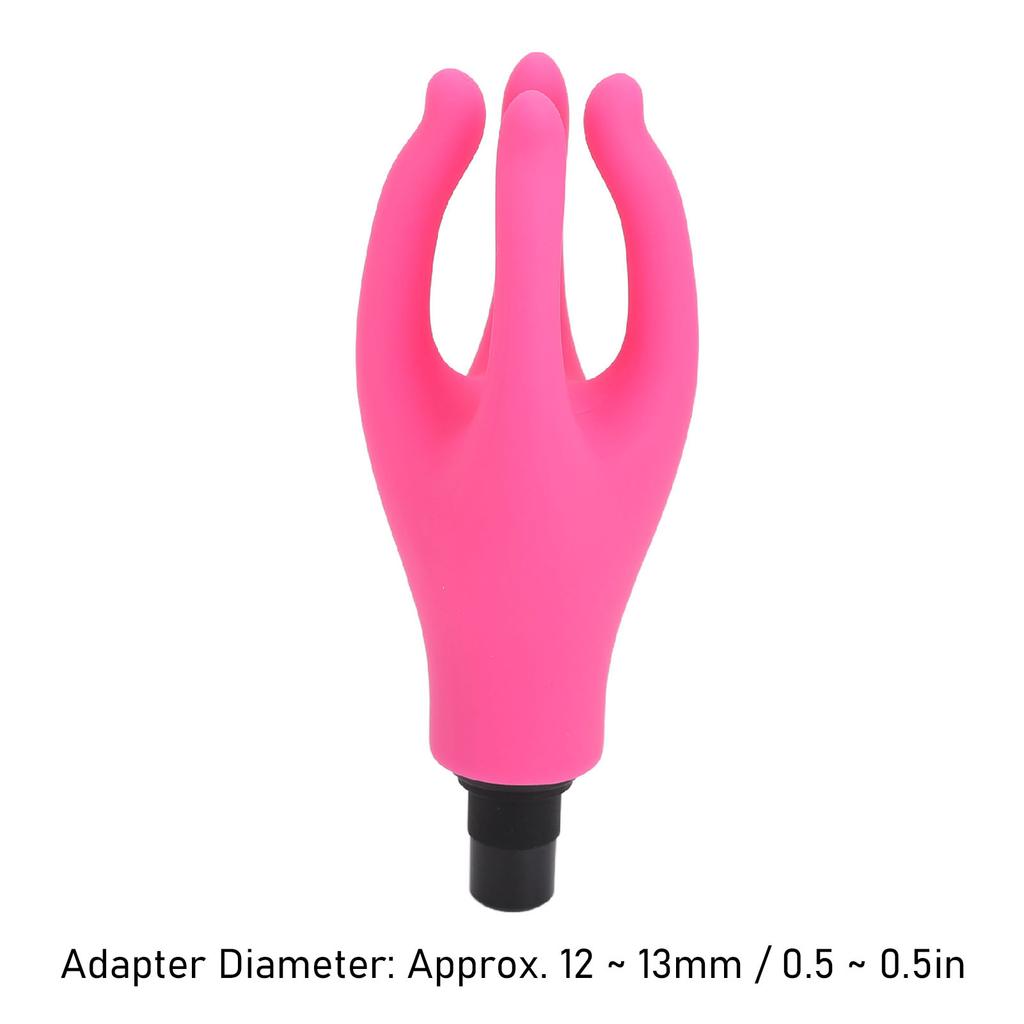 Massage Gun Head Silicone Waterproof 4 Head Fascia Gun Replacement Head Rose Red 12 To 13mm