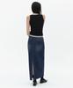 Musinsa Standard Woman Women'S Denim Maxi Skirt [Dark Blue]