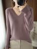 Korean Style Plus Size Women's Red Knit Sweater - Autumn Long Sleeve Base Layer
