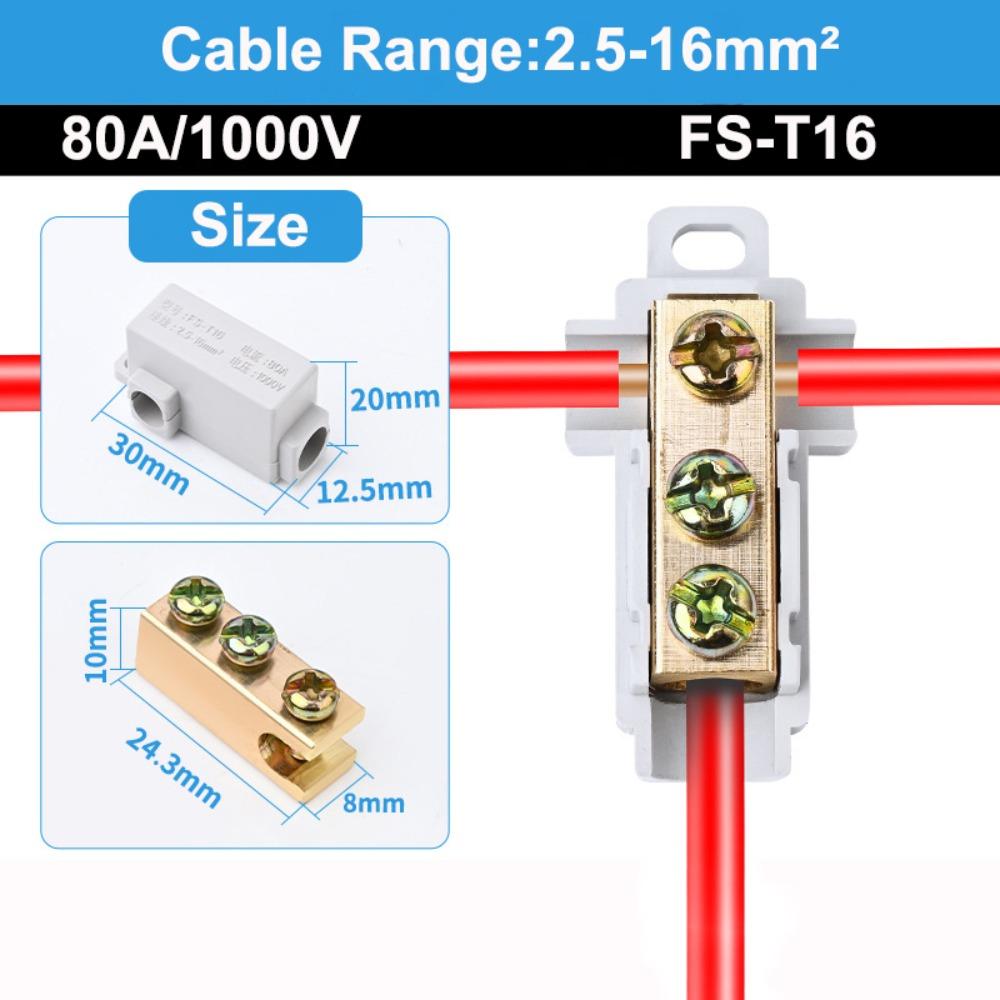 Electrical Connectors Conductor Brass High Power Splitter Large Current Universal Wire Connector Terminal Blocks Electrical