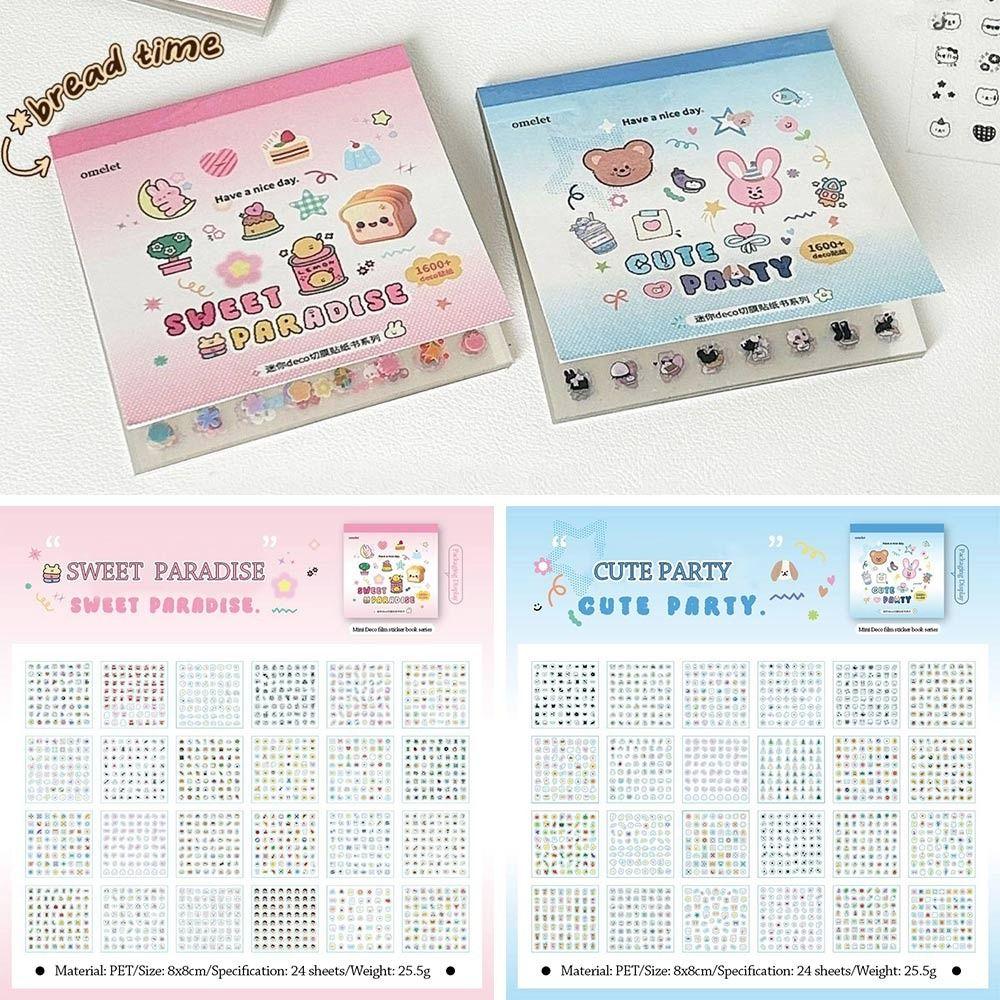 

24Pcs/Set Self Adhesive Cup Stickers Soft Embossed Cartoon Stickers for Nail Art Decoration рожевий