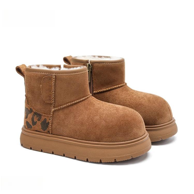 

Девочки зимние 2025 новые утолщенные хлопковые сапоги детские бархатные теплые хлопковые туфли мальчики сапоги-ревень 37 yards inner length 22.5cm верблюд