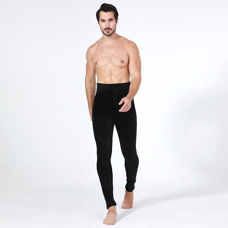 Women s Faux Mink Velvet Fleece-Lined Wool Base Layer Pants for Autumn XL