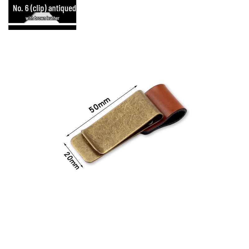 Retro Pen Clip Bill Notebook Accessory - Multi-purpose Stationery Office Supplies with Custom Logo Print