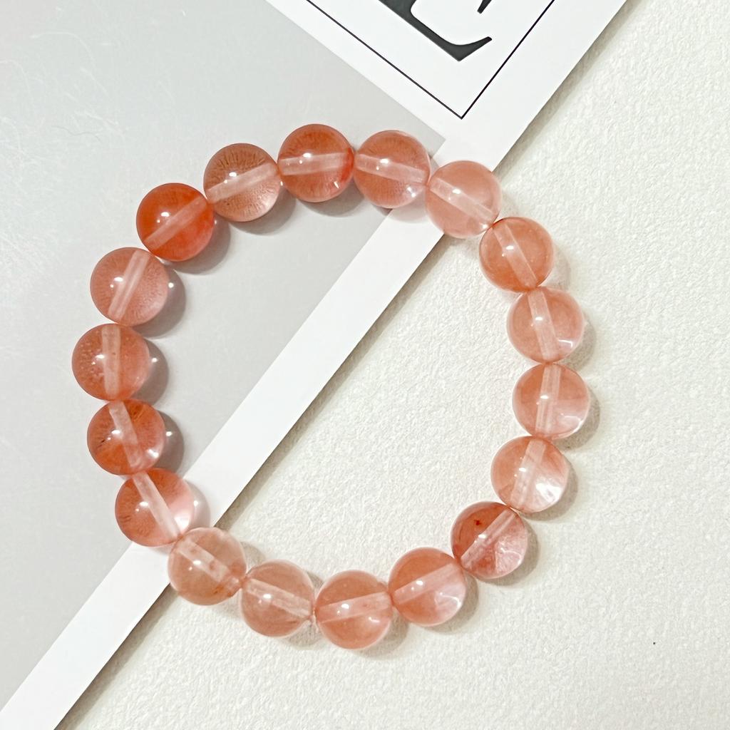 Kristall Perlen Armbänder für Damen 8mm 10mm Runde Perlen Naturstein Chalcedon Armreif Halbedelstein Schmuck Geschenke