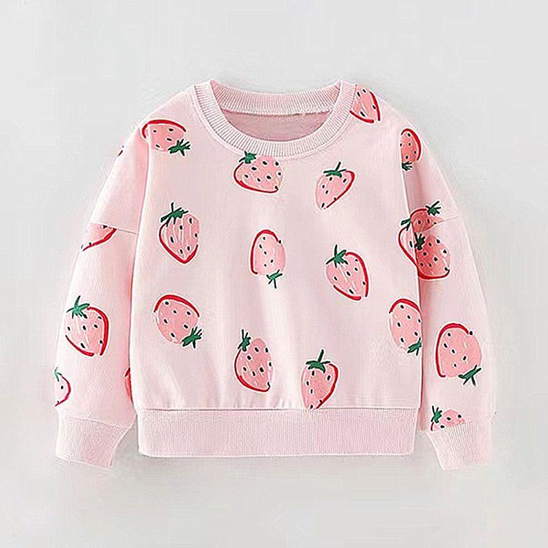 2022 New Children's Clothing for Girls, Autumn Sweatshirt, Orange Daisy, Stylish Top for Kids, Toddler Pullover, Trendy