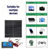 12W Monocrystalline Silicon Solar Panel Aluminum Frame 12V LCD PWM Solar Controller Full Package Off Grid Outdoor Charging Tool 4